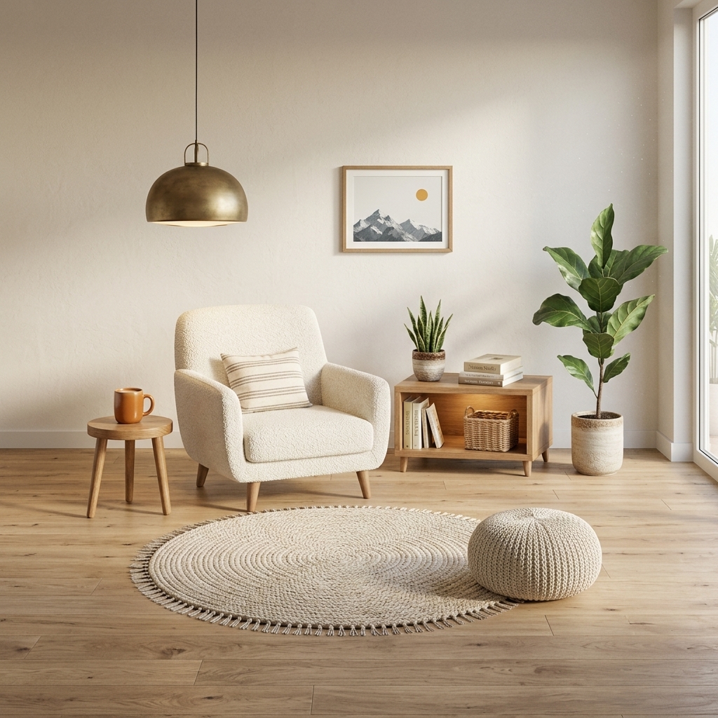Photorealistic interior rendering based on the original sketch