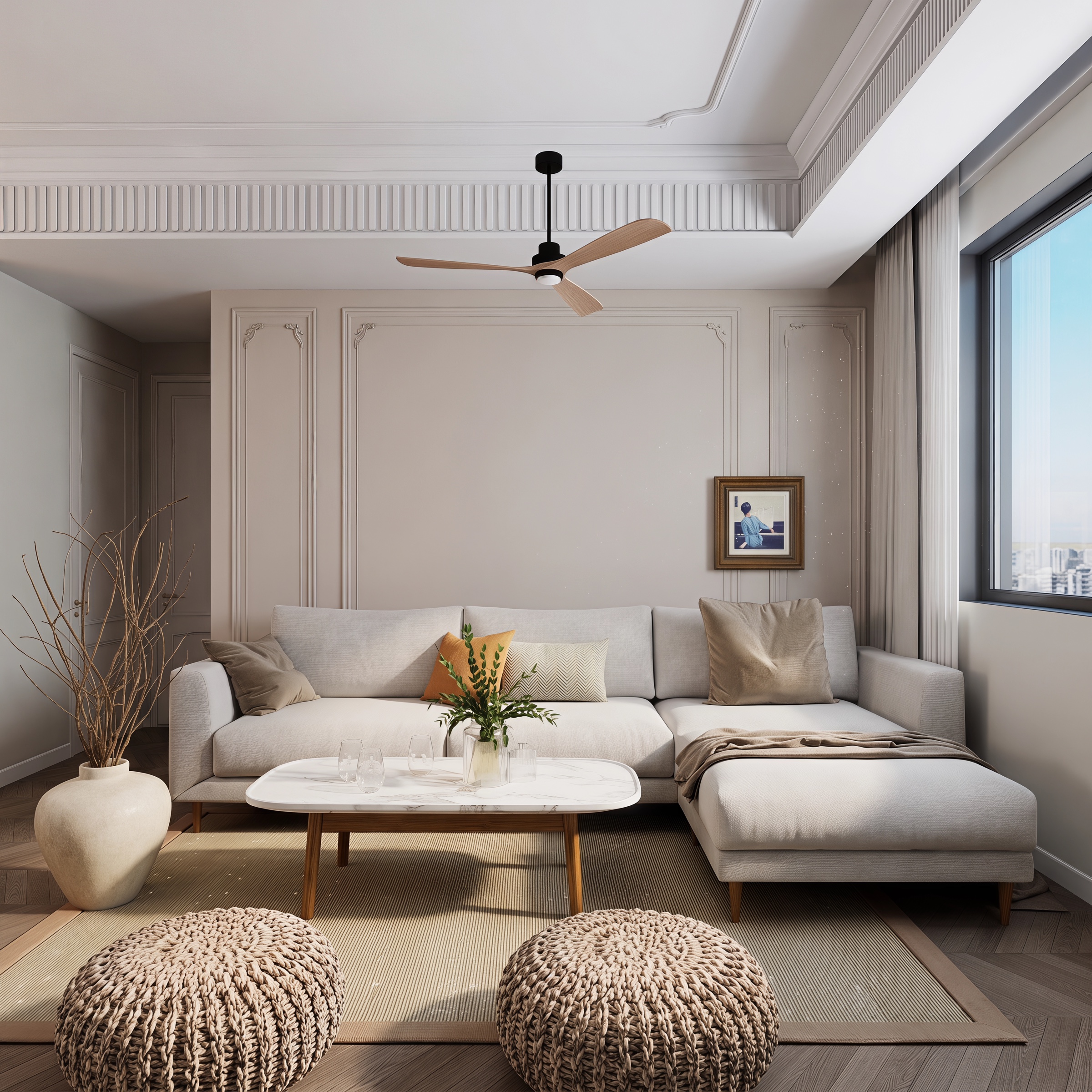 Finished American Classic interior from the two-bedroom home example