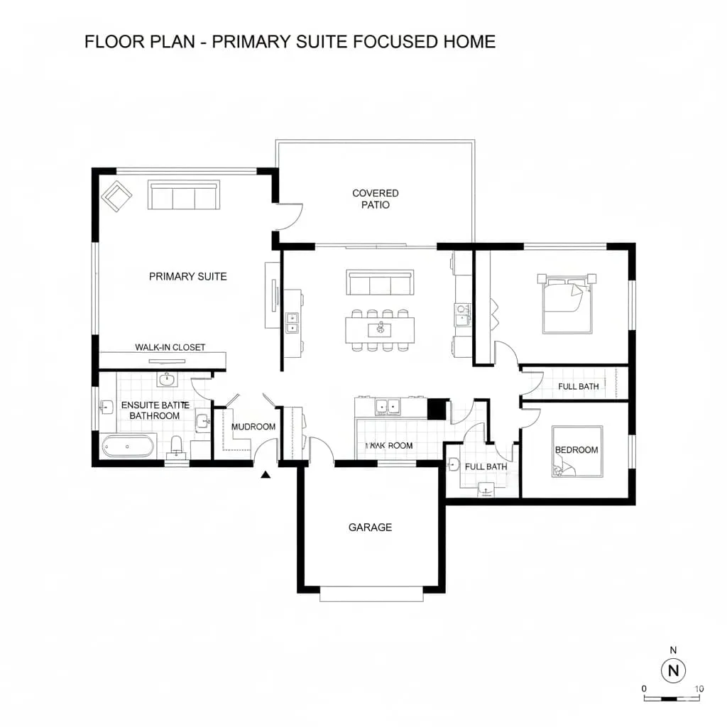Primary Suite-Focused Layout