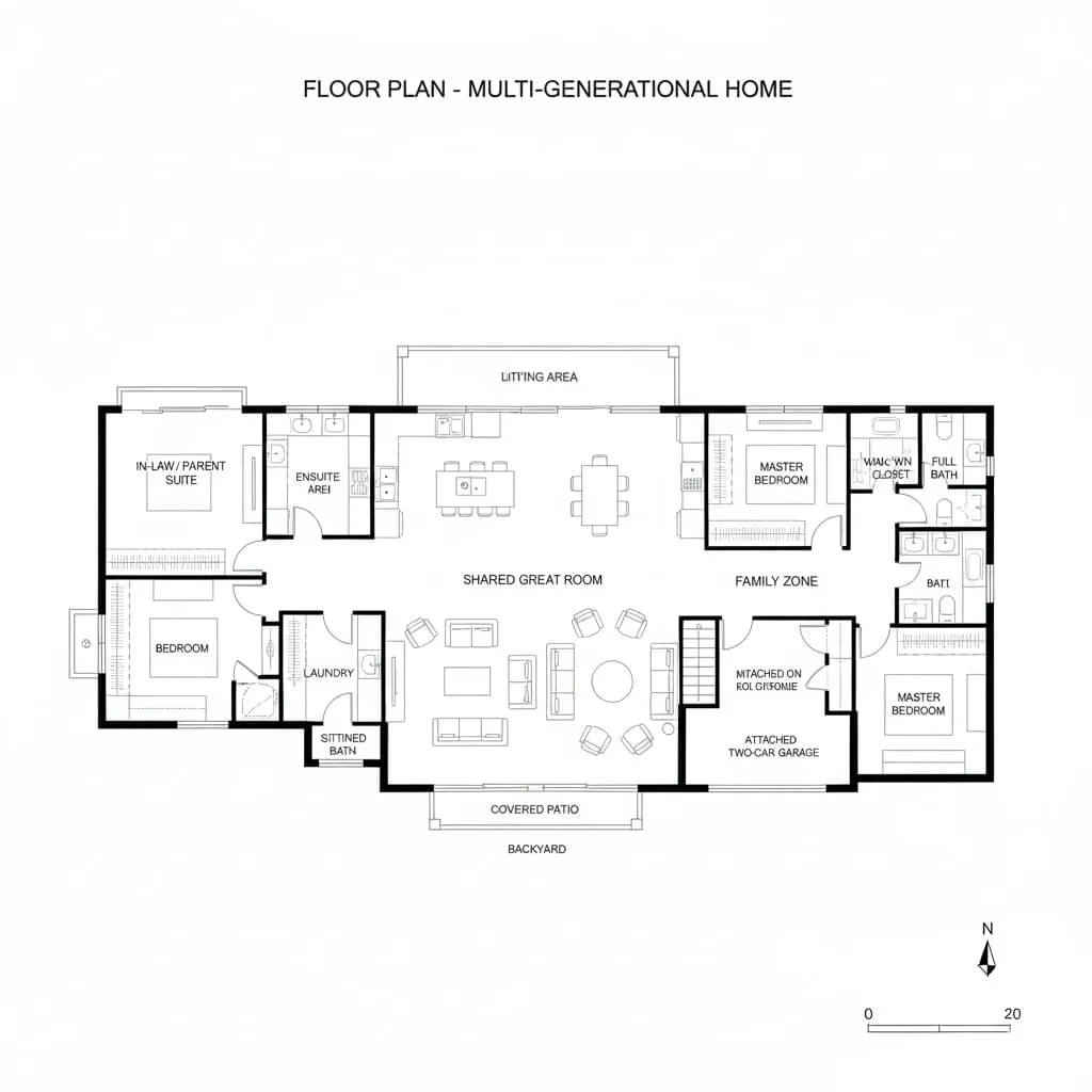 Multi-Generational Home Layout