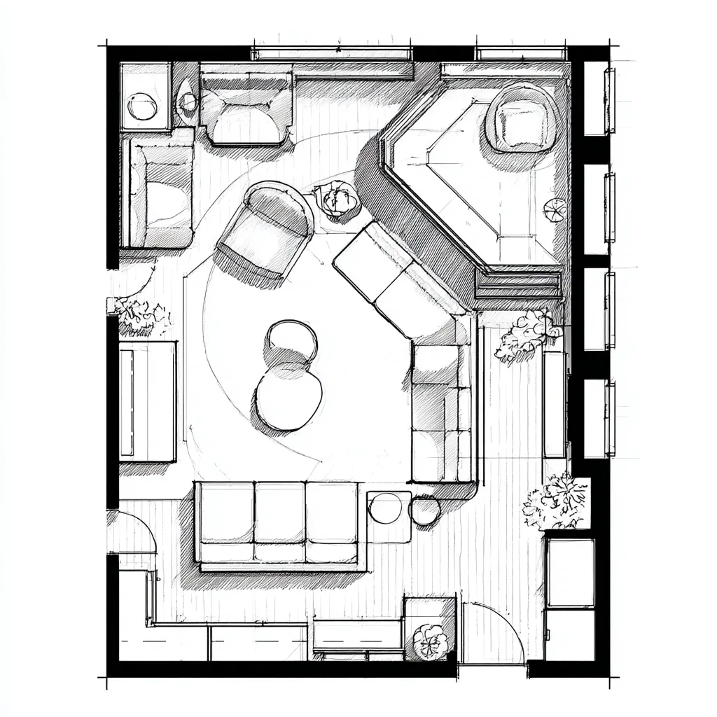 Bay-window seating living room