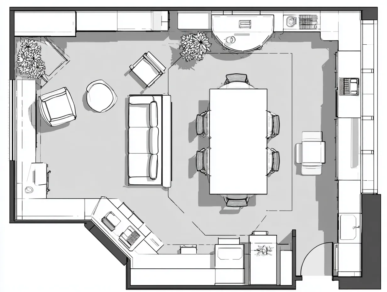dining-room-with-dual-function-workspace-and-4-seat-table