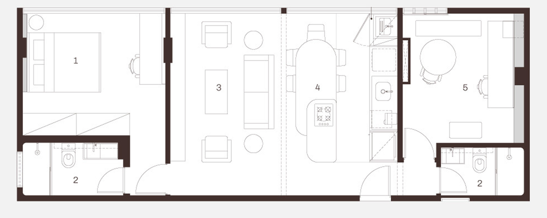 The same plan as a clean 2D view with room labels